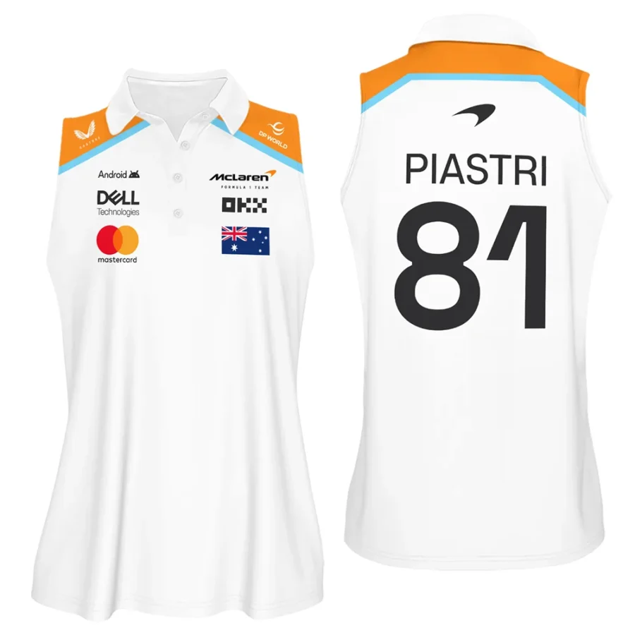 2025 White Exclusive Sleeveless Polo For Fan Girl BLF120625A5VPO