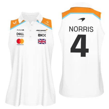 2025 White Exclusive Sleeveless Polo For Fan Girl BLF120625A6VPO