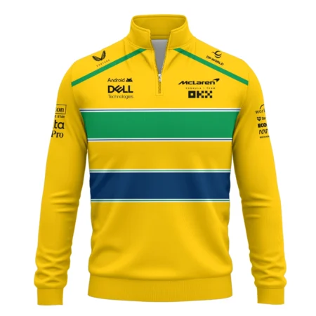 Ayrton Senna The Racing Legend McLaren F1 Exclusive Quarter-Zip Sweatshirt BLF13625A1QZS