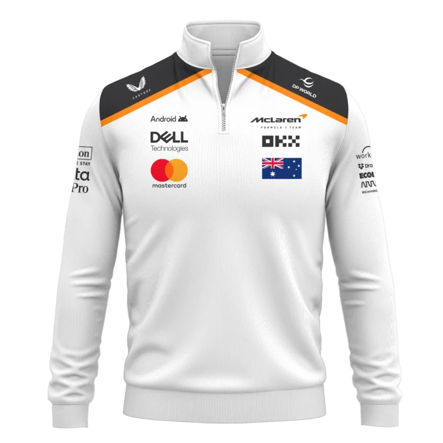 Oscar Piastri OP81 McLaren F1 Exclusive Quarter-Zip Sweatshirt BLF19625A3QZS