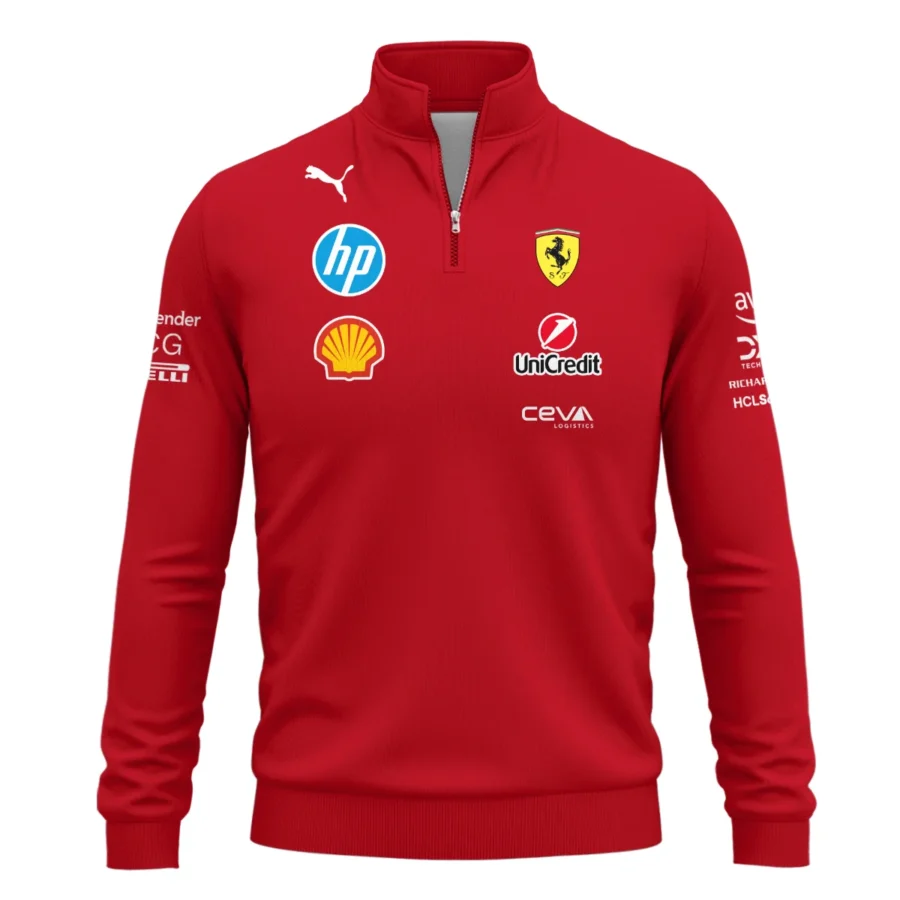 2025 Scuderia Ferrari F1 Special Edition Quarter-Zip Sweatshirt BLFRR4625A3QZS