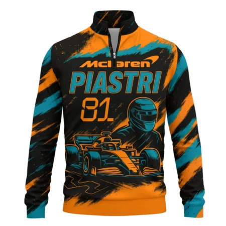Piastri 81 McLaren F1 Exclusive Quarter-Zip Sweatshirt BLMCL1625A1QZS