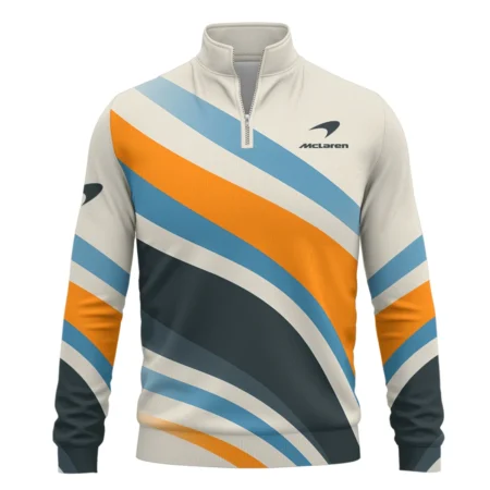 Waves Pattern McLaren F1 Exclusive Quarter-Zip Sweatshirt BLMCL1625A2QZS