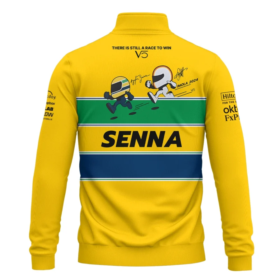 Ayrton Senna The Racing Legend McLaren F1 Exclusive Quarter-Zip Sweatshirt BLF13625A1QZS
