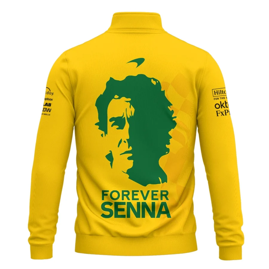 Forever Ayrton Senna McLaren F1 Exclusive Quarter-Zip Sweatshirt BLF13625A2QZS