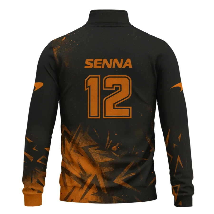 Ayrton Senna The Racing Legend McLaren F1 Exclusive Quarter-Zip Sweatshirt BLF16625A3QZS