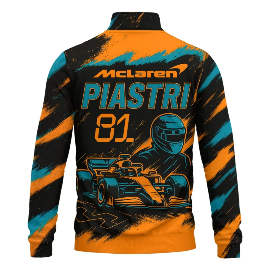 Piastri 81 McLaren F1 Exclusive Quarter-Zip Sweatshirt BLMCL1625A1QZS