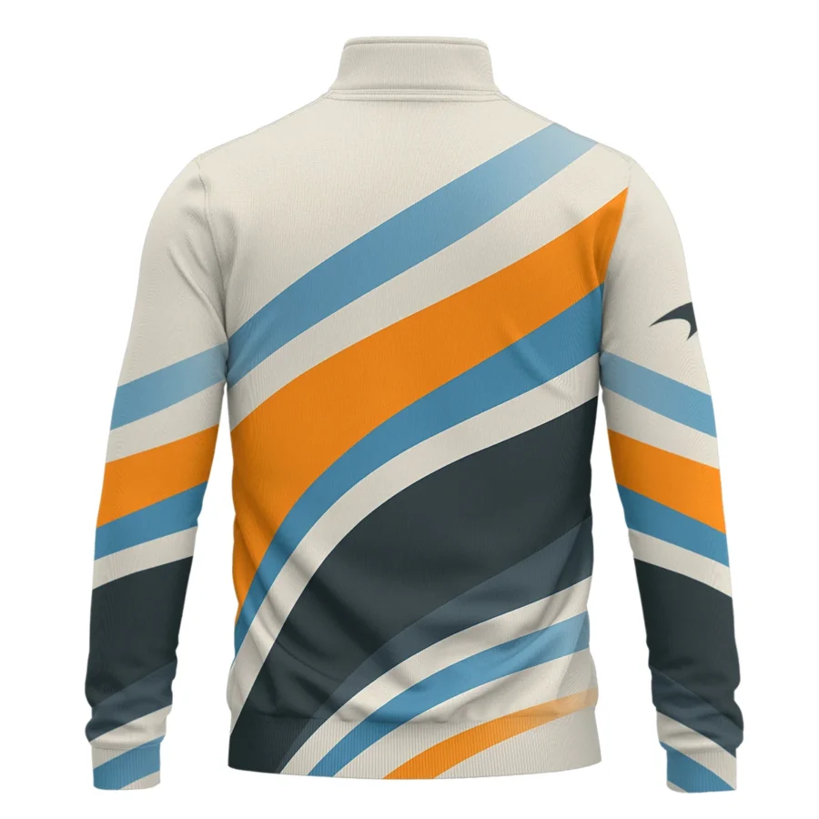 Waves Pattern McLaren F1 Exclusive Quarter-Zip Sweatshirt BLMCL1625A2QZS