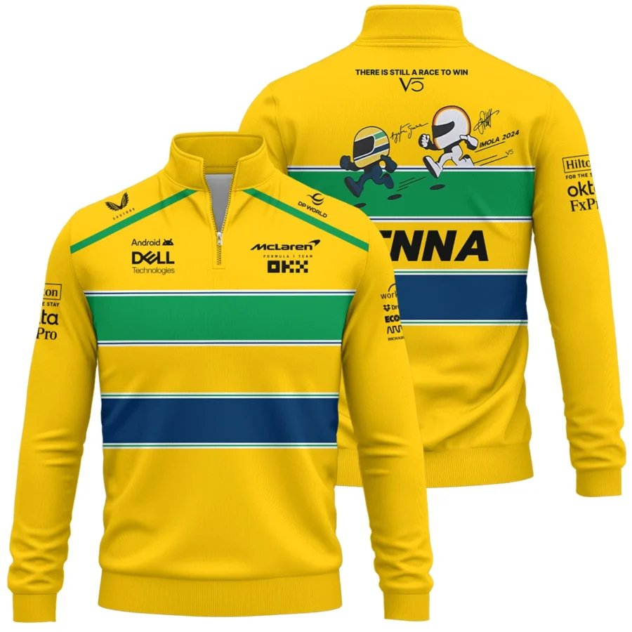 Ayrton Senna The Racing Legend McLaren F1 Exclusive Quarter-Zip Sweatshirt BLF13625A1QZS