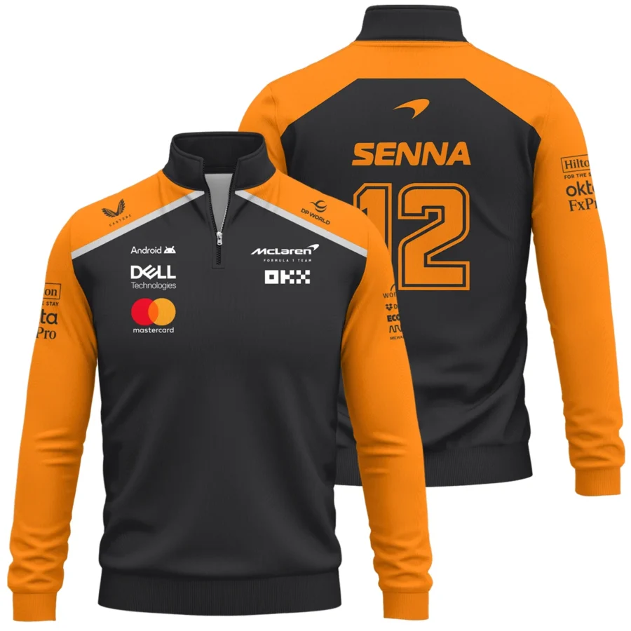 Ayrton Senna The Racing Legend McLaren F1 Exclusive Quarter-Zip Sweatshirt BLF16625A1QZS