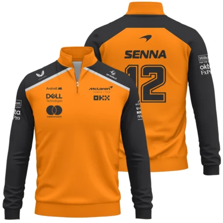 Ayrton Senna The Racing Legend McLaren F1 Exclusive Quarter-Zip Sweatshirt BLF16625A2QZS
