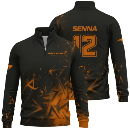 Ayrton Senna The Racing Legend McLaren F1 Exclusive Quarter-Zip Sweatshirt BLF16625A3QZS