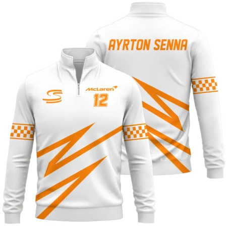 Ayrton Senna The Racing Legend McLaren F1 Exclusive Quarter-Zip Sweatshirt BLF16625A4QZS