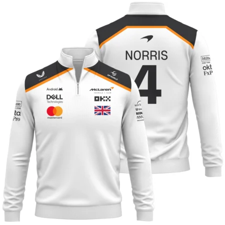Lando Norris LN4 McLaren F1 Exclusive Quarter-Zip Sweatshirt BLF19625A1QZS