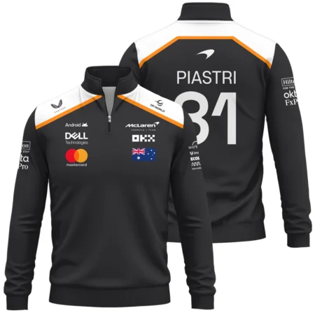 Oscar Piastri OP81 McLaren F1 Exclusive Quarter-Zip Sweatshirt BLF19625A4QZS