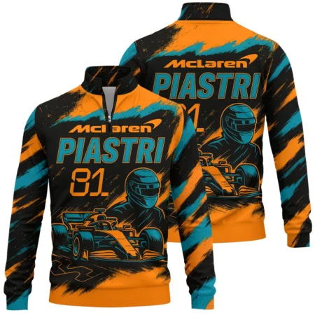 Piastri 81 McLaren F1 Exclusive Quarter-Zip Sweatshirt BLMCL1625A1QZS