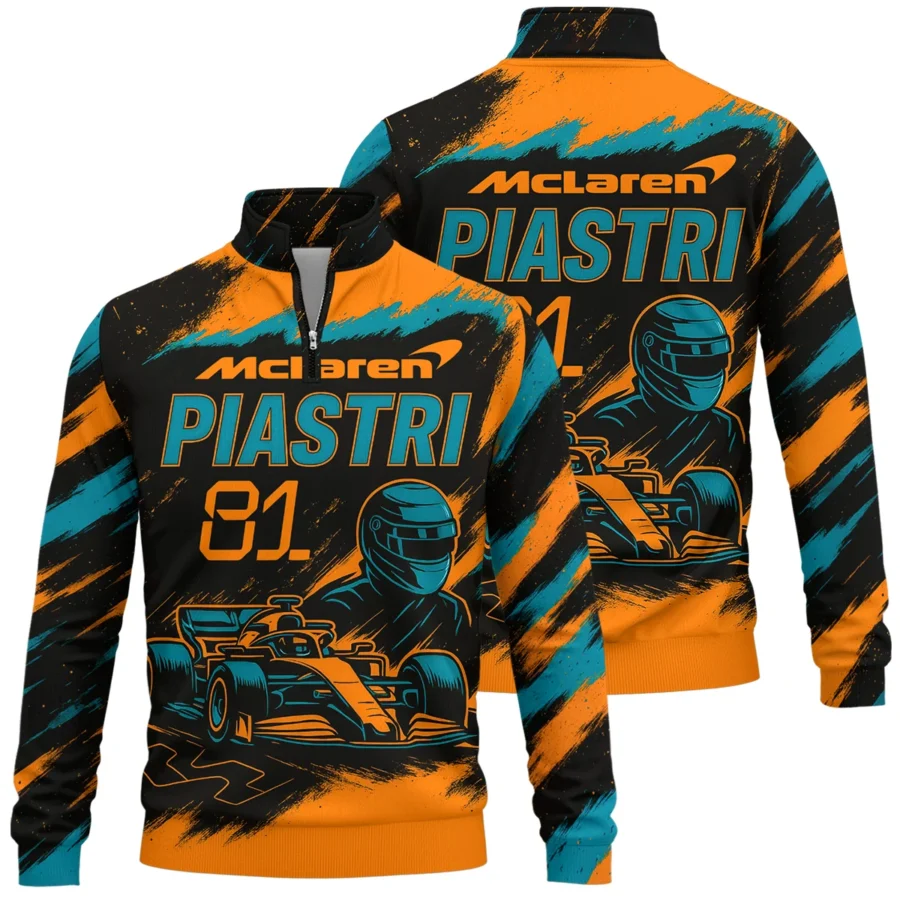 Piastri 81 McLaren F1 Exclusive Quarter-Zip Sweatshirt BLMCL1625A1QZS