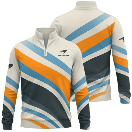 Waves Pattern McLaren F1 Exclusive Quarter-Zip Sweatshirt BLMCL1625A2QZS