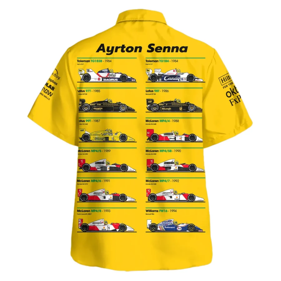 Senna x McLaren - Exclusive Hawaiian Shirt Featuring His Iconic Liveries BLF13625A5HW