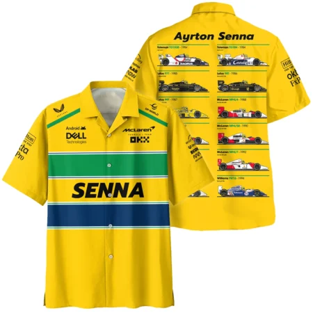 Senna x McLaren - Exclusive Hawaiian Shirt Featuring His Iconic Liveries BLF13625A5HW