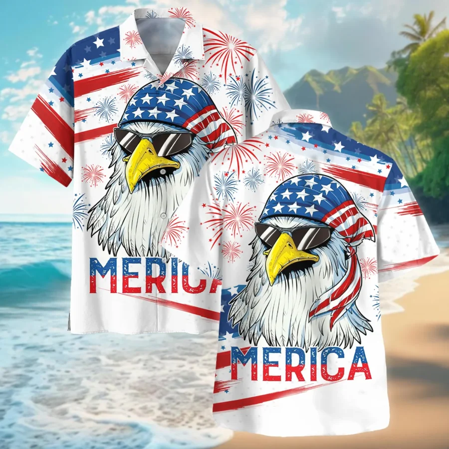 4th of July Independence Day United States Exclusive Hawaiian Shirt BLUSI080524A01HW