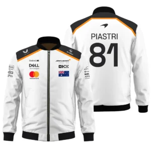 Oscar Piastri OP81 McLaren F1 Exclusive Long Polo Shirt BLF19625A3LPL