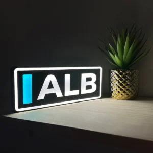 Isack Hadjar Racing Bulls F1 Team Name Abbreviation Sign with LED Lighting F1 Racing Gift BLF1LEDA1HAD