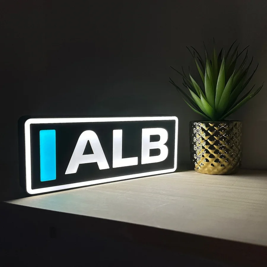 Alexander Albon Williams F1 Team Name Abbreviation Sign with LED Lighting F1 Racing Gift BLF1LEDA1ALB