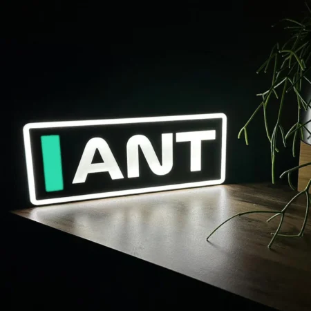 Kimi Antonelli Mercedes F1 Team Name Abbreviation Sign with LED Lighting F1 Racing Gift BLF1LEDA1ANT