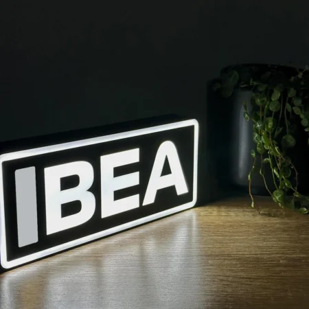 Oliver Bearman Haas F1 Team Name Abbreviation Sign with LED Lighting F1 Racing Gift BLF1LEDA1BEA