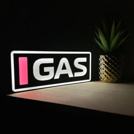 Pierre Gasly Alpine F1 Team Name Abbreviation Sign with LED Lighting F1 Racing Gift BLF1LEDA1GAS