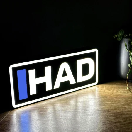 Isack Hadjar Racing Bulls F1 Team Name Abbreviation Sign with LED Lighting F1 Racing Gift BLF1LEDA1HAD