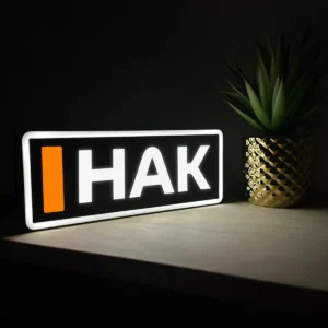 Mika Hakkinen McLaren F1 Team Name Abbreviation Sign with LED Lighting F1 Racing Gift BLF1LEDA1HAK1