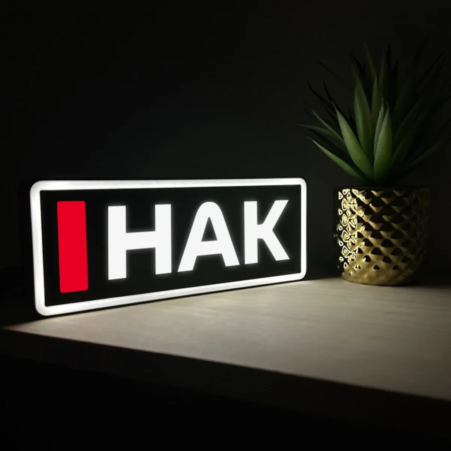 Mika Hakkinen McLaren F1 Team Name Abbreviation Sign with LED Lighting F1 Racing Gift BLF1LEDA1HAK1