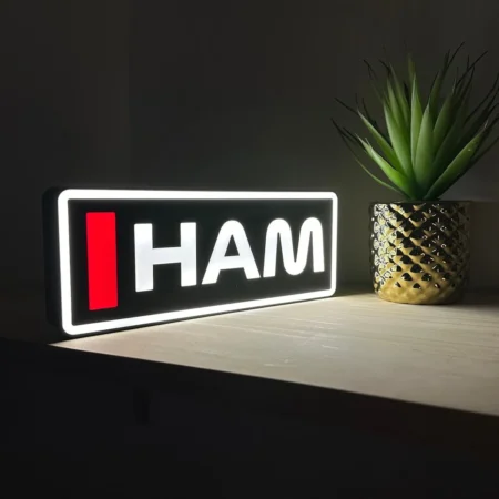 Lewis Hamilton Ferrari F1 Team Name Abbreviation Sign with LED Lighting F1 Racing Gift BLF1LEDA1HAM