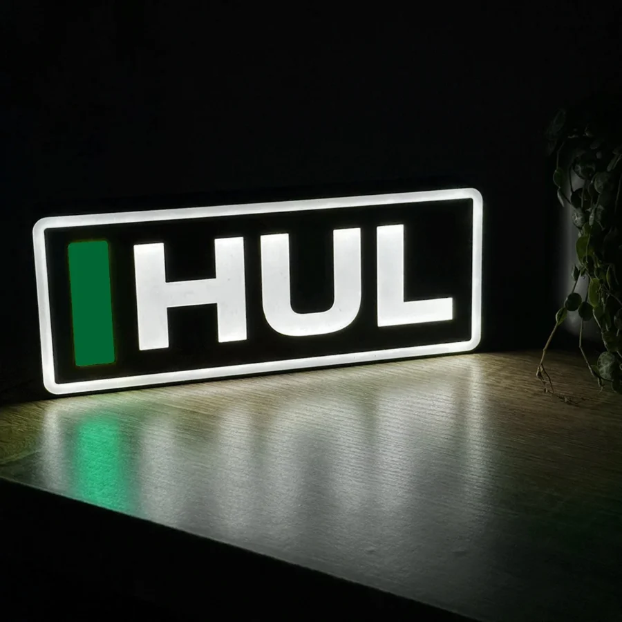 Nico Hulkenberg Kick Sauber F1 Team Name Abbreviation Sign with LED Lighting F1 Racing Gift BLF1LEDA1HUL