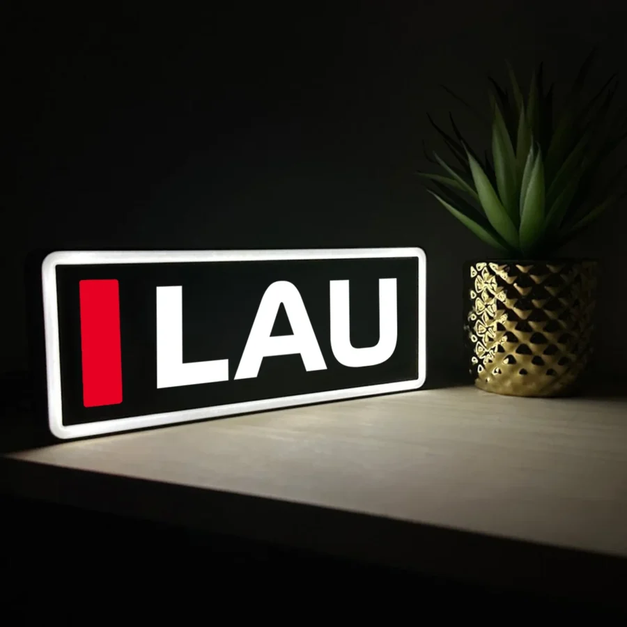 Niki Lauda Ferrari F1 Team Name Abbreviation Sign with LED Lighting F1 Racing Gift BLF1LEDA1LAU1