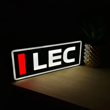 Charles Leclerc Ferrari F1 Team Name Abbreviation Sign with LED Lighting F1 Racing Gift BLF1LEDA1LEC