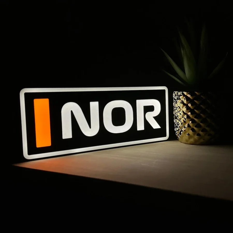 Lando Norris McLaren F1 Team Name Abbreviation Sign with LED Lighting F1 Racing Gift BLF1LEDA1NOR