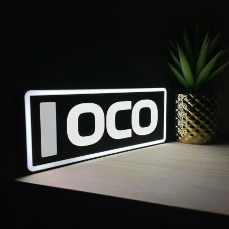 Esteban Ocon Haas F1 Team Name Abbreviation Sign with LED Lighting F1 Racing Gift BLF1LEDA1OCO