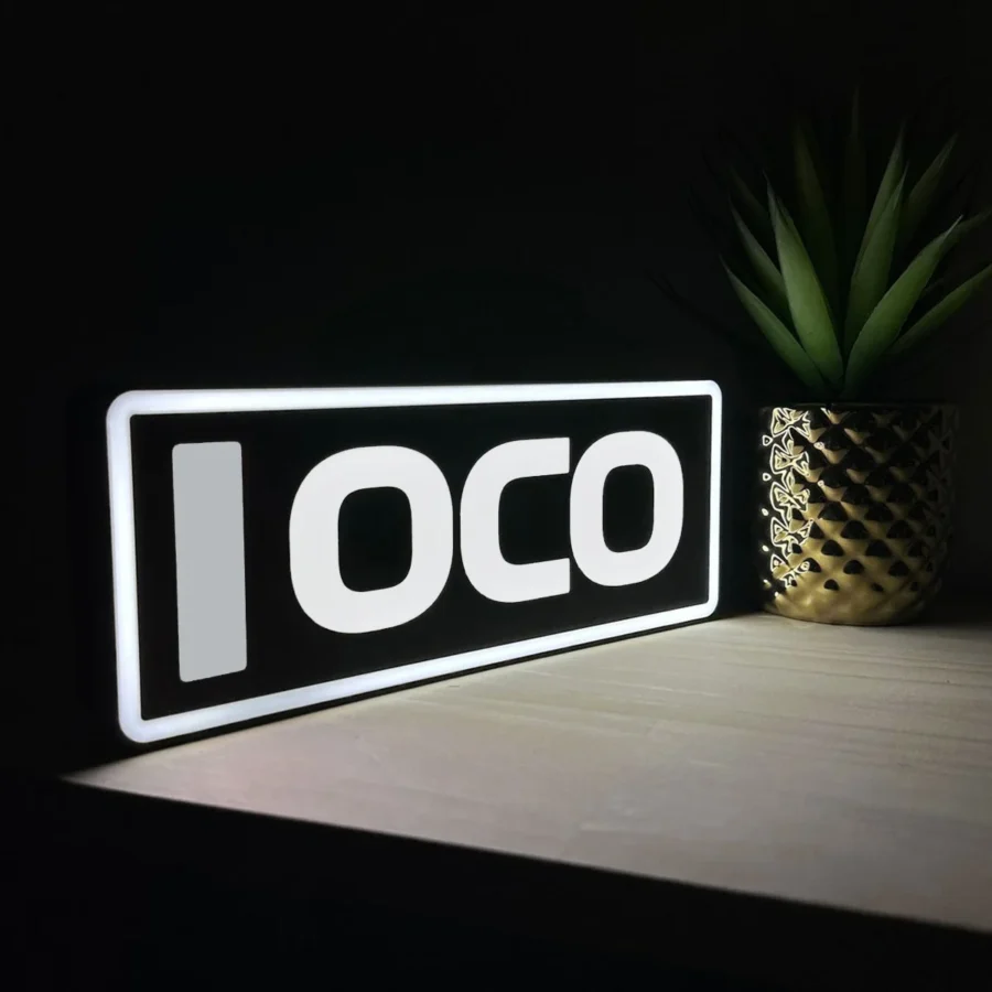 Esteban Ocon Haas F1 Team Name Abbreviation Sign with LED Lighting F1 Racing Gift BLF1LEDA1OCO