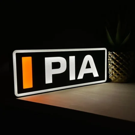 Oscar Piastri McLaren F1 Team Name Abbreviation Sign with LED Lighting F1 Racing Gift BLF1LEDA1PIA