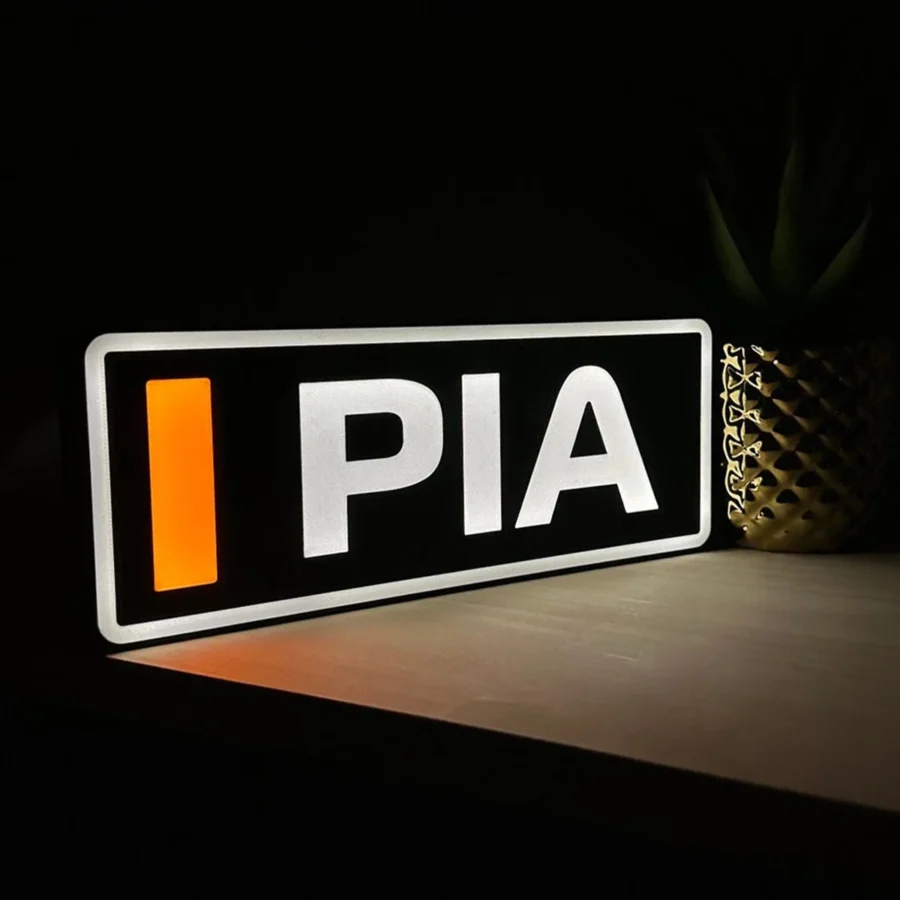 Oscar Piastri McLaren F1 Team Name Abbreviation Sign with LED Lighting F1 Racing Gift BLF1LEDA1PIA