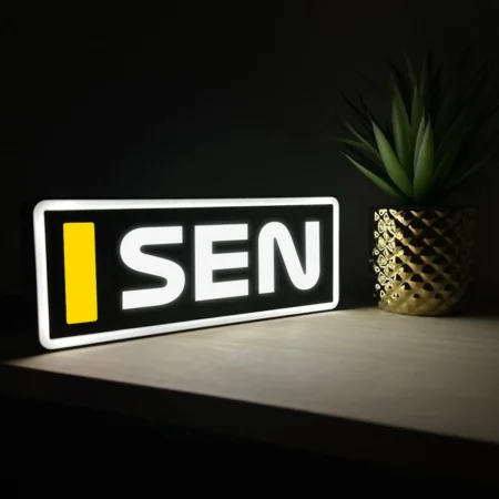 Ayrton Senna McLaren F1 Team Name Abbreviation Sign with LED Lighting F1 Racing Gift BLF1LEDA1SEN