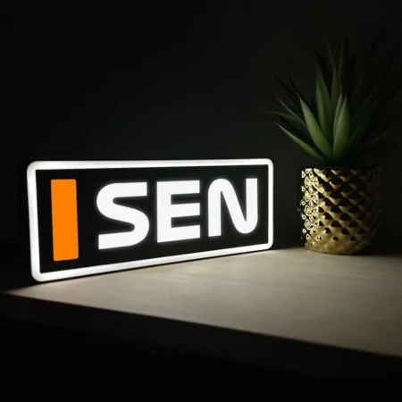 Ayrton Senna McLaren F1 Team Name Abbreviation Sign with LED Lighting F1 Racing Gift BLF1LEDA1SEN1