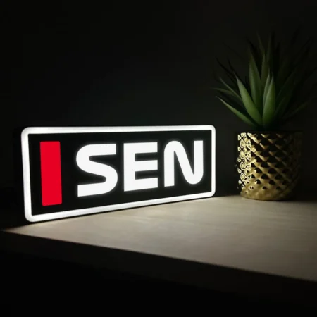 Ayrton Senna McLaren F1 Team Name Abbreviation Sign with LED Lighting F1 Racing Gift BLF1LEDA1SEN2