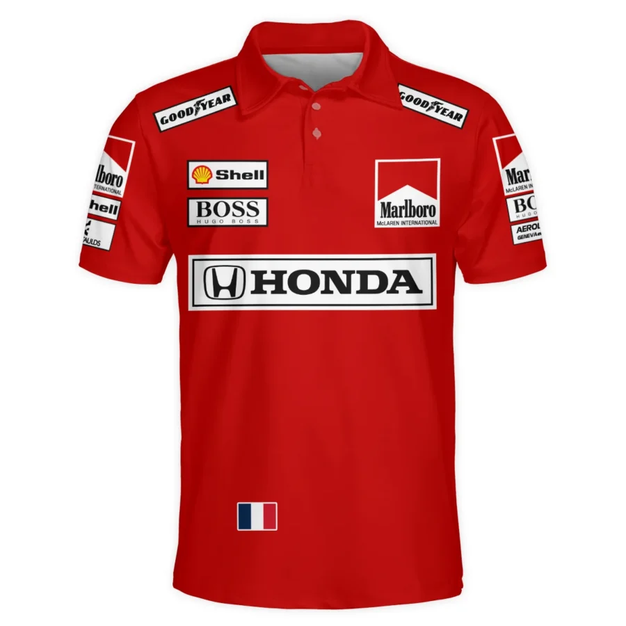 1989 Alain Prost Racing Costume Ferrari F1 Team Polo Shirt BLVAAP070725A01PL