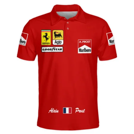 1990 Alain Prost Racing Costume Ferrari F1 Team Polo Shirt BLVAAP070725A02PL