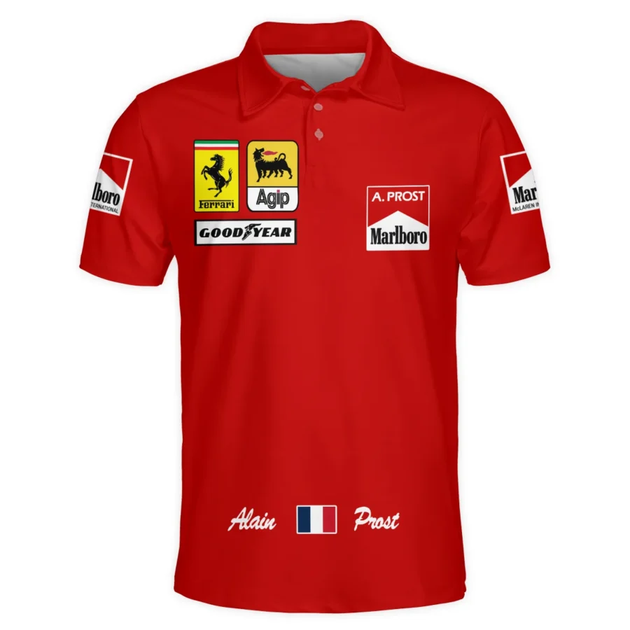 1990 Alain Prost Racing Costume Ferrari F1 Team Polo Shirt BLVAAP070725A02PL