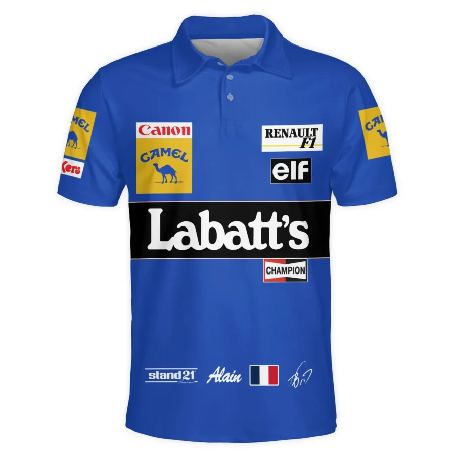1993 Alain Prost Racing Suit Williams Renault F1 Team Polo Shirt BLVAAP070725A03PL